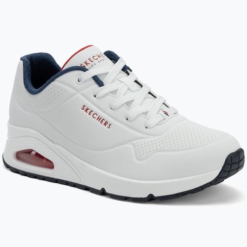 SKECHERS Uno Stand On Air scarpe da donna bianco durabuck/navy/rosso/mesh