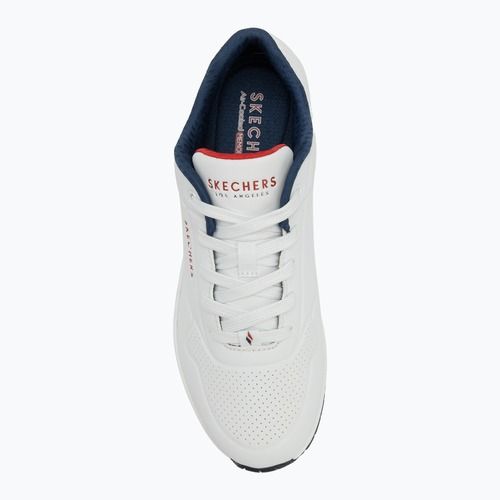 SKECHERS Uno Stand On Air scarpe da donna bianco durabuck/navy/rosso/mesh