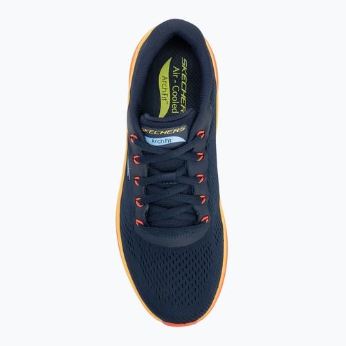 SKECHERS scarpe da uomo Arch Fit 2.0 in pelle navy/multi assetto