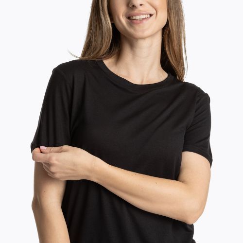 T-shirt termica da donna WOOLCANO Merino TEE0547 nero