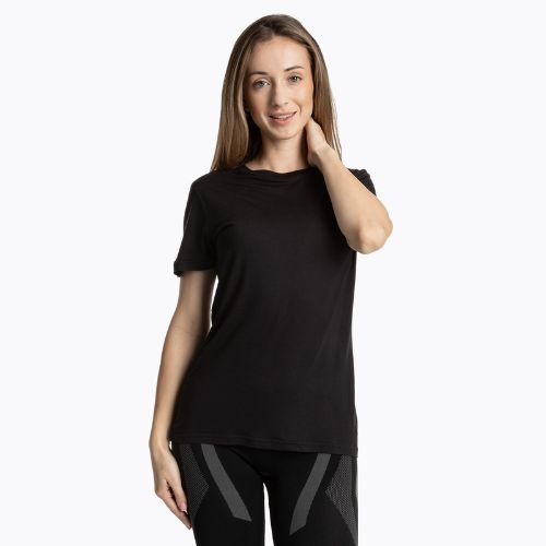 T-shirt termica da donna WOOLCANO Merino TEE0547 nero