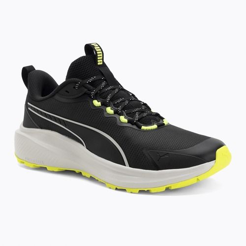 PUMA Skyrocket Lite Trail scarpe da corsa puma nero / grigio piuma / giallo allarme