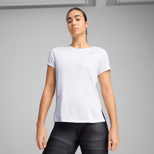 Maglietta da corsa da donna PUMA Run Graphic Mesh Tee puma bianco