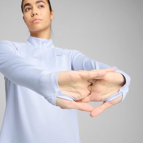 Felpa da corsa PUMA Run Velocity Cloudspun 1/4 Zip da donna per il tempo fresco/etereo