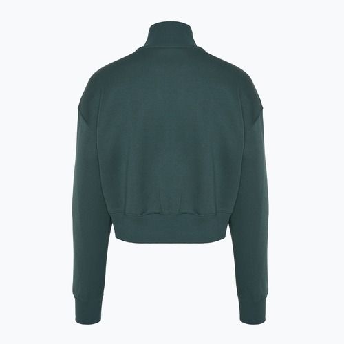 Felpa donna Nike Sportswear Phoenix Fleece 1/2 Zip Cropped verde vintage/ vela