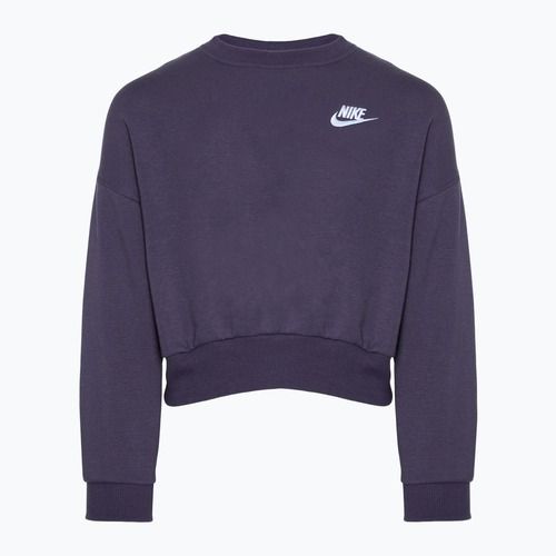Felpa da bambino Nike Sportswear Club Fleece, color uvetta scuro/bianco