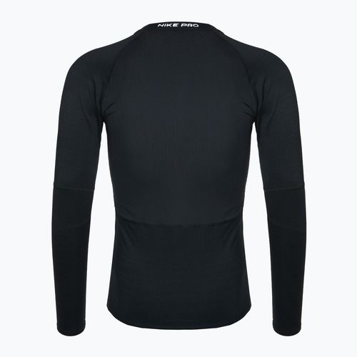 Maniche lunghe da allenamento da uomo Nike Pro Warm LS nero/bianco