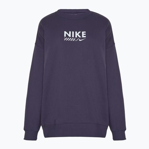 Felpa Nike Sportswear Oversized girocollo donna, colore uvetta scuro