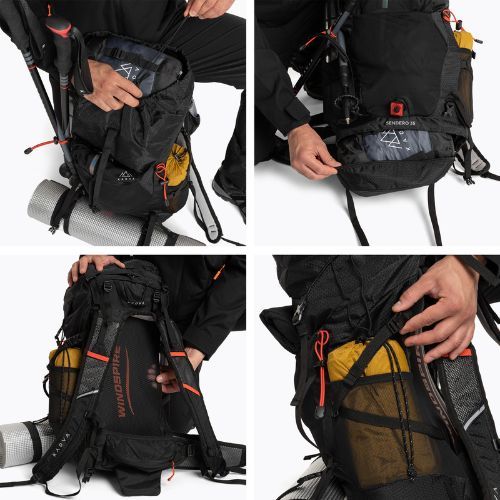 Zaino da trekking KADVA Vagabundo 40 l nero