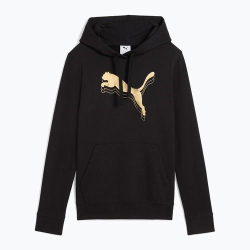 Felpa da donna PUMA ESS Metalic Hoodie TR puma nero/oro metallico