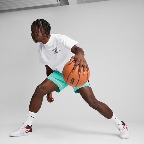 Maglia da basket da uomo PUMA Jaws Core Tee II puma bianco