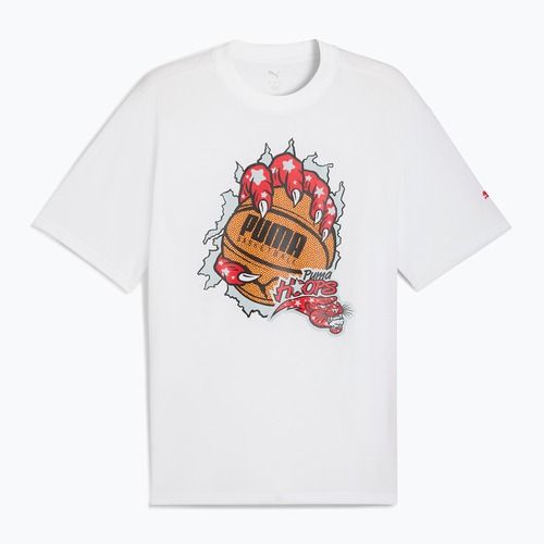 Maglietta da basket da uomo PUMA Hoopaverse Tee 3 puma bianco