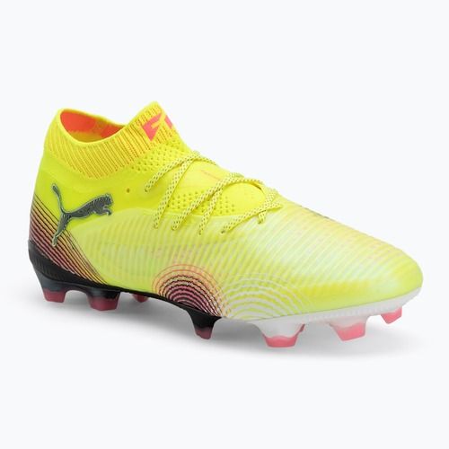 Scarpe da calcio da uomo PUMA Future 8 Ultimate FG allerta giallo/puma nero/sole colpito
