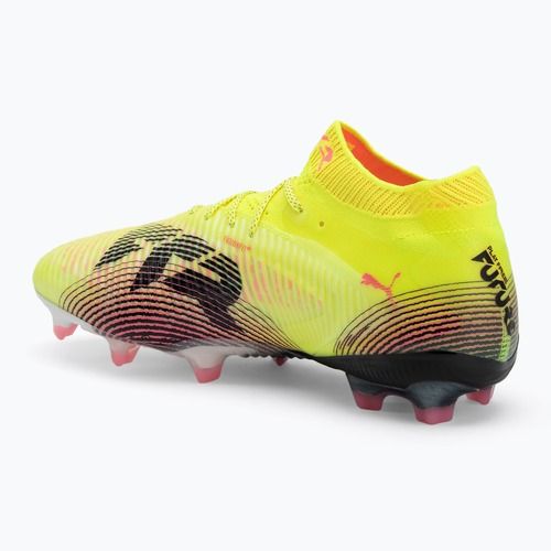 Scarpe da calcio da uomo PUMA Future 8 Ultimate FG allerta giallo/puma nero/sole colpito