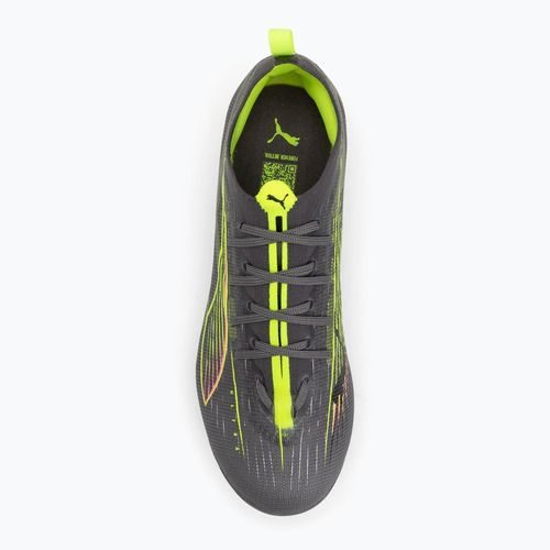 Scarpe da calcio PUMA Ultra 5 Pro FG/AG Jr argento invecchiato opaco/allarme giallo/sole colpito per bambini