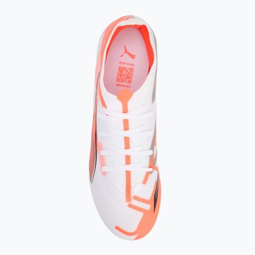 Scarpe da calcio da uomo PUMA Ultra 5 Match FG/AG puma bianco/puma nero/rosso brillante