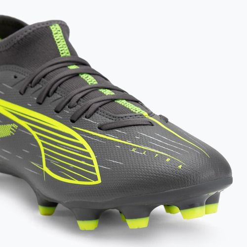 Scarpe da calcio da uomo PUMA Ultra 5 Play+ FG/AG argento invecchiato opaco/allarme giallo/puma argento invecchiato