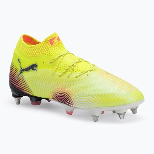 Scarpe da calcio da uomo PUMA Future 8 Ultimate MxSG allarme giallo/puma nero/sole colpito