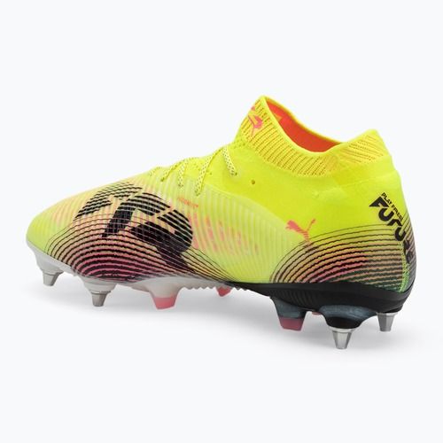 Scarpe da calcio da uomo PUMA Future 8 Ultimate MxSG allarme giallo/puma nero/sole colpito