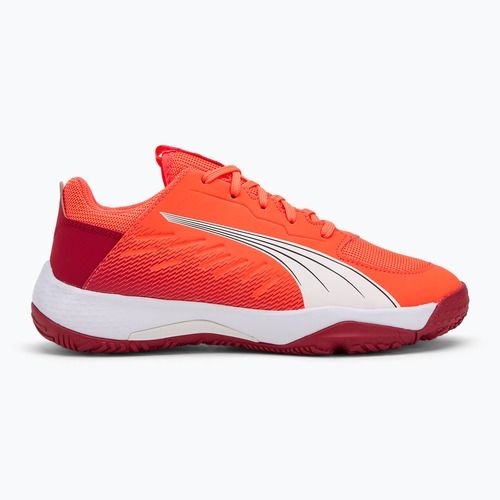 PUMA Accelerate Jr scarpe da pallamano per bambini rosso/bianco/cremisi scuro/nero