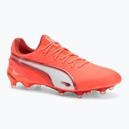 PUMA King Ultimate FG/AG scarpe da calcio da uomo rosso incandescente/puma bianco/rosso fuoco