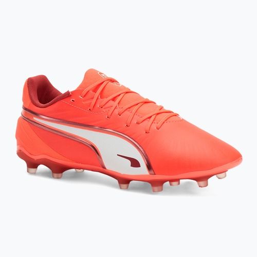 PUMA King Match FG/AG scarpe da calcio da uomo rosso incandescente/puma bianco/rosso fuoco