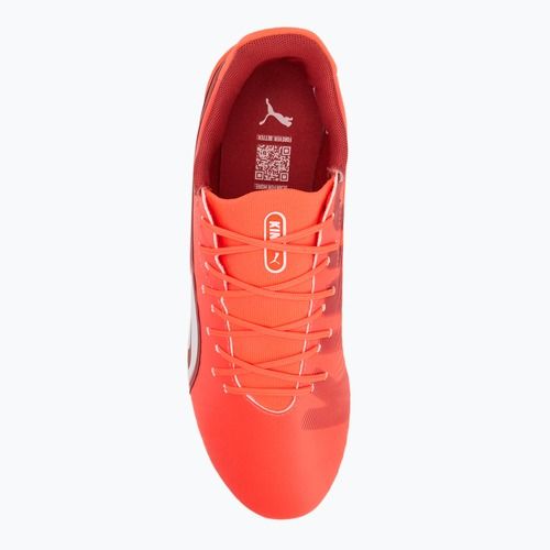 PUMA King Match FG/AG scarpe da calcio da uomo rosso incandescente/puma bianco/rosso fuoco