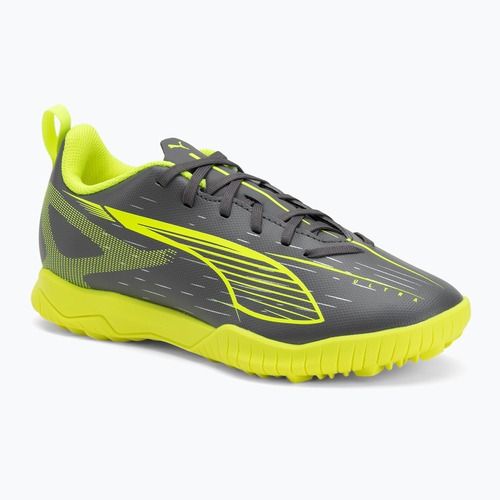 PUMA Ultra 5 Play TT Jr scarpe da calcio per bambini argento invecchiato opaco/allarme giallo/puma argento invecchiato