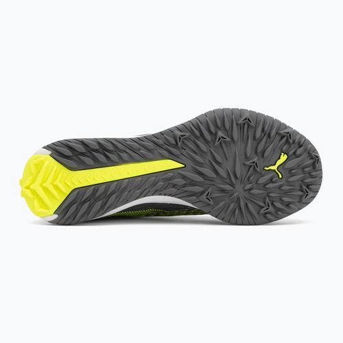 PUMA Ultra 5 Match+ LL TT + Mid Jr opaco argento invecchiato/allarme giallo/puma argento invecchiato scarpe da calcio per bambini