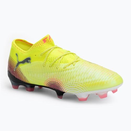 Scarpe da calcio da uomo PUMA Future 8 Ultimate Low FG allerta giallo/puma nero/sole colpito