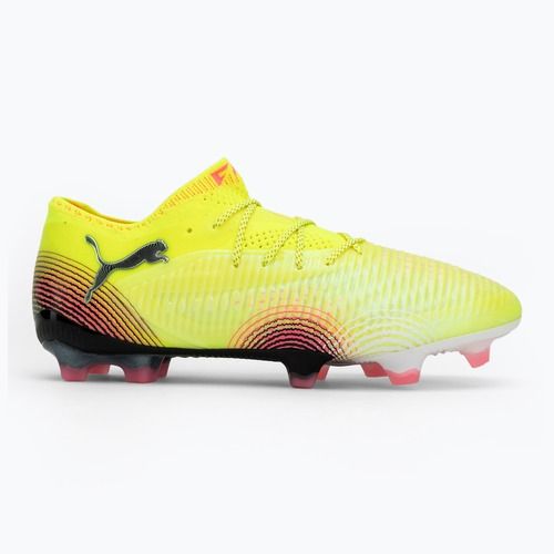 Scarpe da calcio da uomo PUMA Future 8 Ultimate Low FG allerta giallo/puma nero/sole colpito