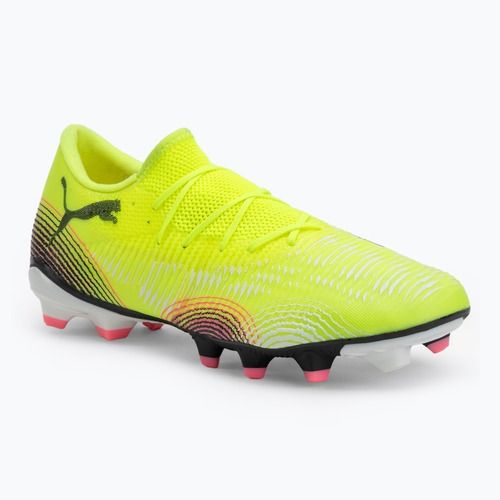 Scarpe da calcio da uomo PUMA Future 8 Match Low FG/AG yellow alert/ puma nero/ sole colpito