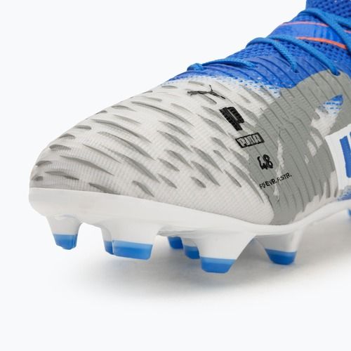 PUMA Future 8 Match Forever FG/AG Jr scarpe da calcio bianco/ultra blu/grigio piuma/puma nera/rosso brillante