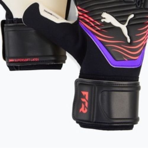 PUMA Future Pro Hybrid guanti da portiere puma nero/rosso brillante/viola glimmer