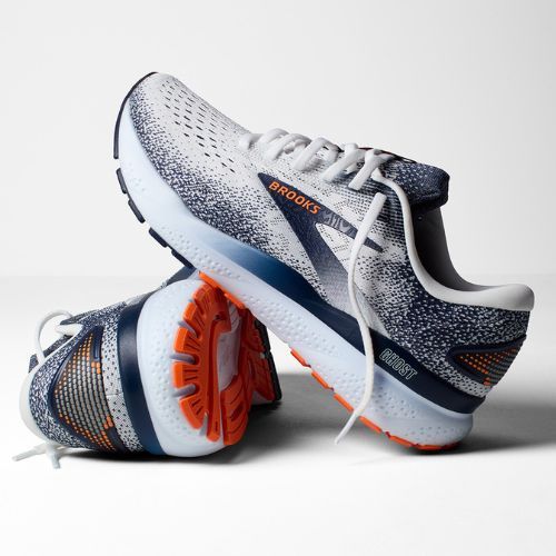 Brooks Ghost 16 scarpe da corsa da uomo bianco/peacoat/arancio