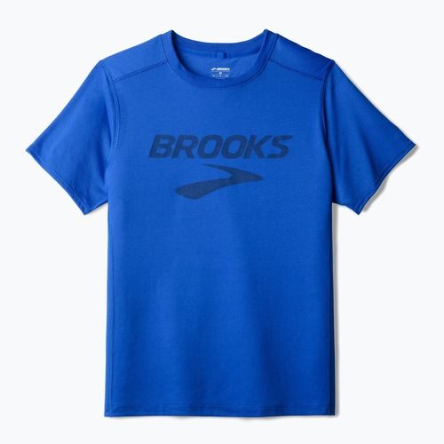 Brooks Distance 3.0 maglia da corsa da uomo neo blu/logo Brooks