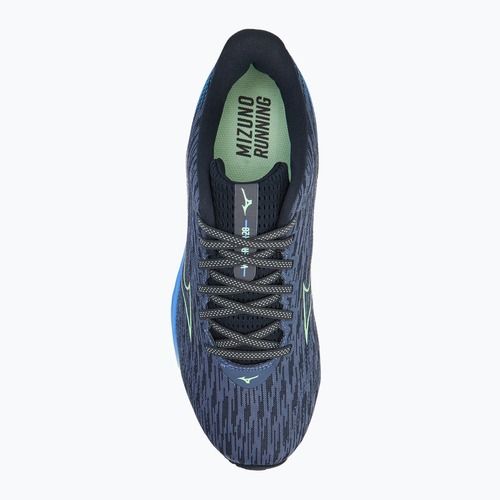 Scarpe da corsa da uomo Mizuno Wave Rider 28 vintage indigo/neo mint/blu di frontiera