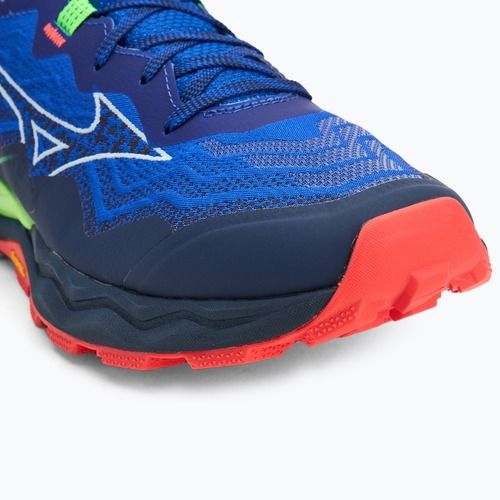 Scarpe da corsa da uomo Mizuno Wave Daichi 9 reflex blu c/bianco/verde geck