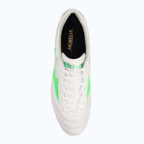 Mizuno Morelia II Elite Md bianco/neon green/galaxy silver scarpe da calcio uomo