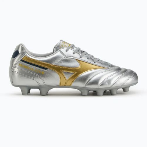 Scarpe da calcio Mizuno Morelia II Club Md galaxy argento/oro/oro da uomo