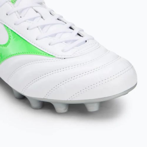 Mizuno Morelia II Club Md bianco/verde neon/argento galassia scarpe da calcio uomo