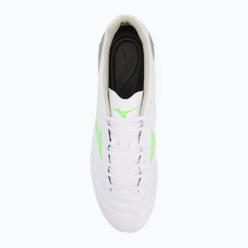 Scarpe da calcio Mizuno Monarcida Neo III Pro Md bianco/verde neon da uomo