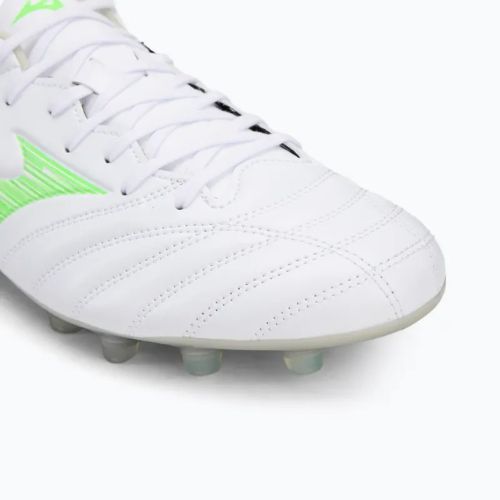 Scarpe da calcio Mizuno Monarcida Neo III Pro Md bianco/verde neon da uomo