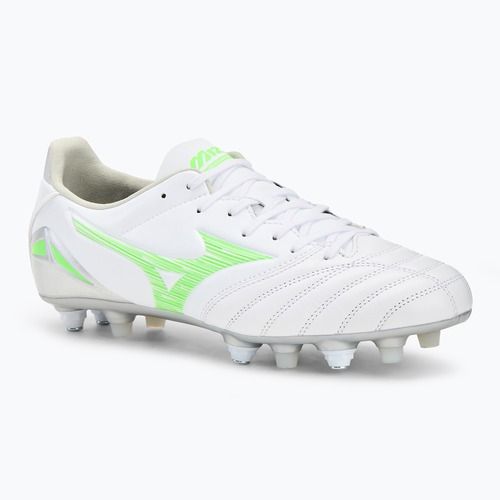 Scarpe da calcio uomo Mizuno Morelia Neo IV Pro Mix bianco/verde neon/grigio freddo 3c
