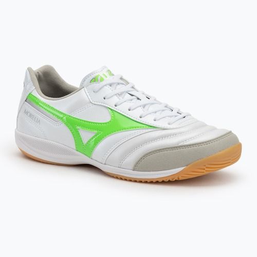 Mizuno Morelia Sala Elite IN scarpe da calcio da uomo bianco/verde neon/argento galassia