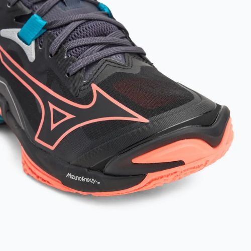 Scarpe da pallavolo Mizuno Wave Lightning Z8 nero/fiamma neon/blu pavone