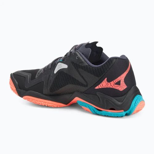 Scarpe da pallavolo Mizuno Wave Lightning Z8 nero/fiamma neon/blu pavone