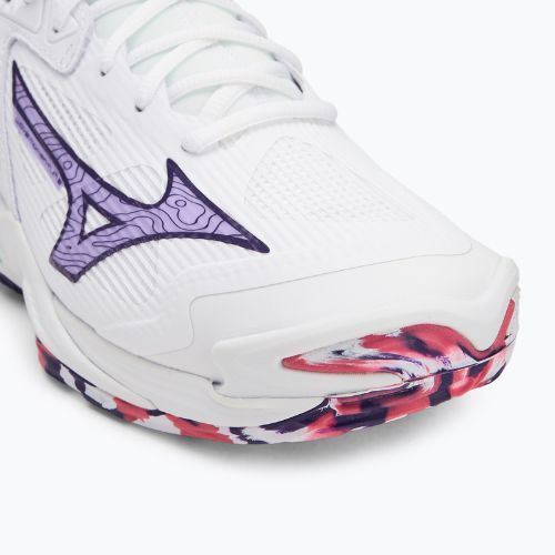 Mizuno Wave Momentum 3 scarpe da pallavolo bianco/viola indaco/rosa camelia