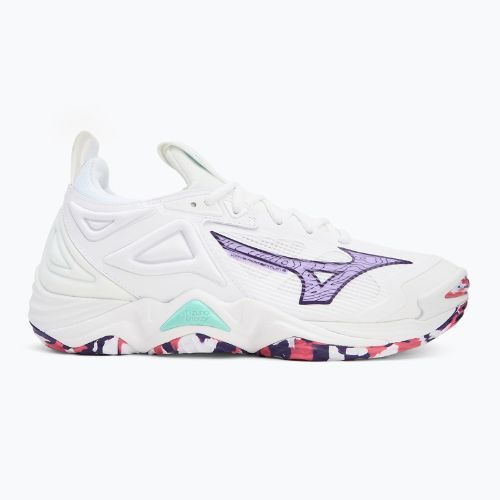 Mizuno Wave Momentum 3 scarpe da pallavolo bianco/viola indaco/rosa camelia