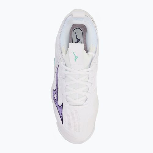 Mizuno Wave Momentum 3 scarpe da pallavolo bianco/viola indaco/rosa camelia